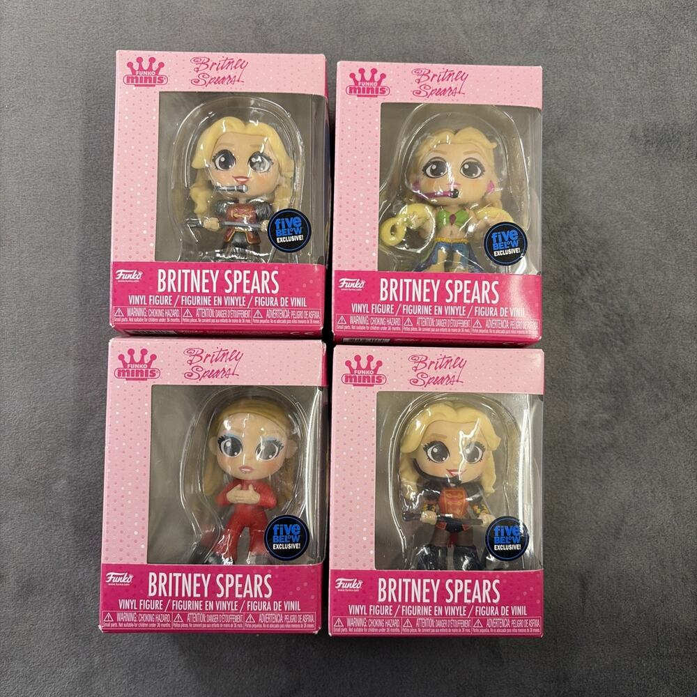 Britney Spears Five Below Exclusive Funko Minis Set Of 4 Brand New Bnfts Charity